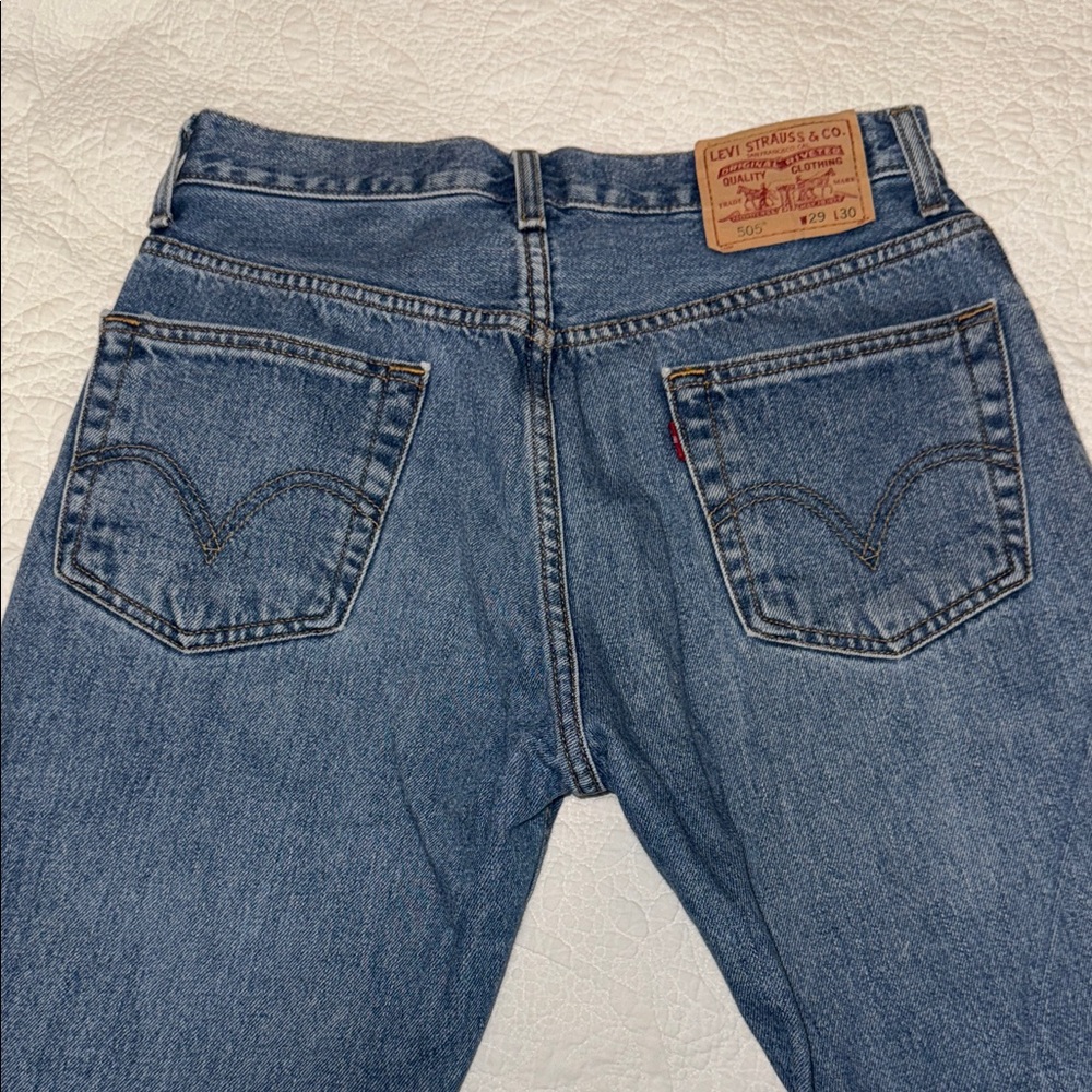 Levi's 505 Classic Blue Straight Leg Jeans